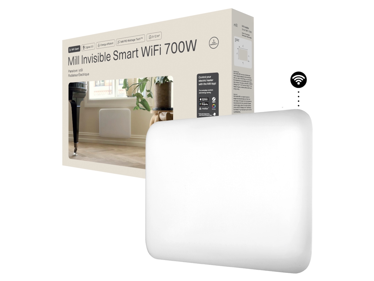 Mill Invisible Smart WiFi Gen 4 panelovn 700W (hvid) Varmepaneler