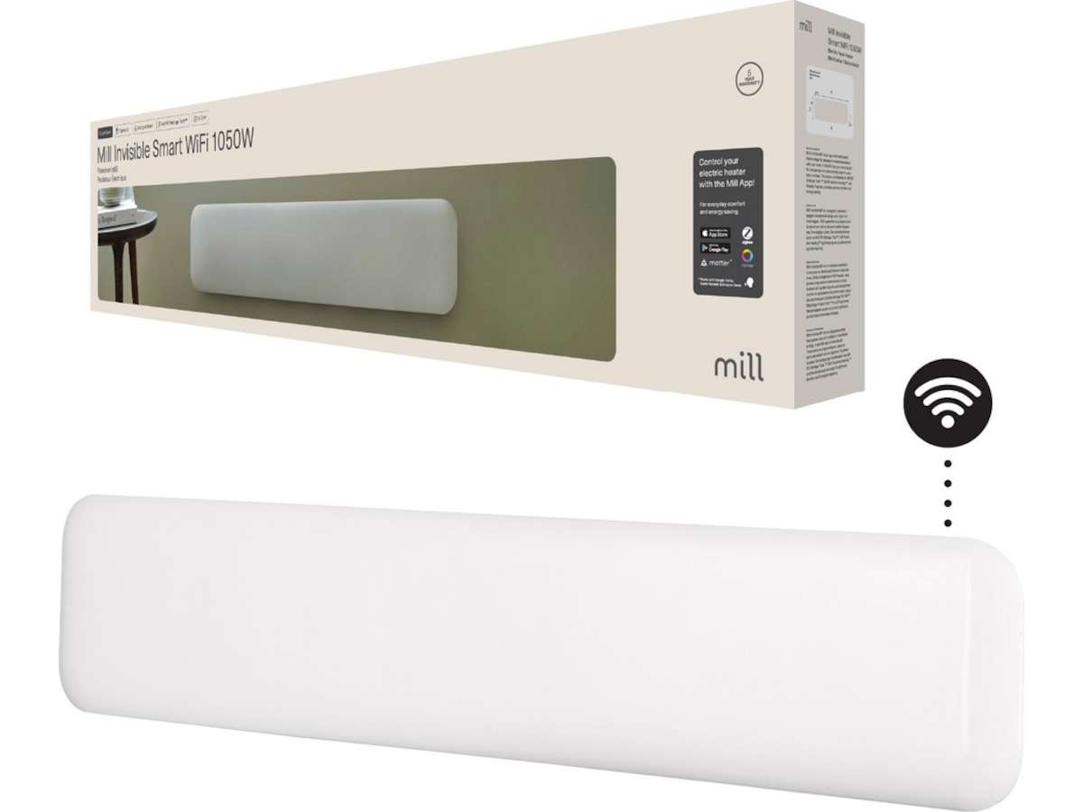 Mill Invisible Smart WiFi Gen 4 panelovn 1050W Varmepaneler