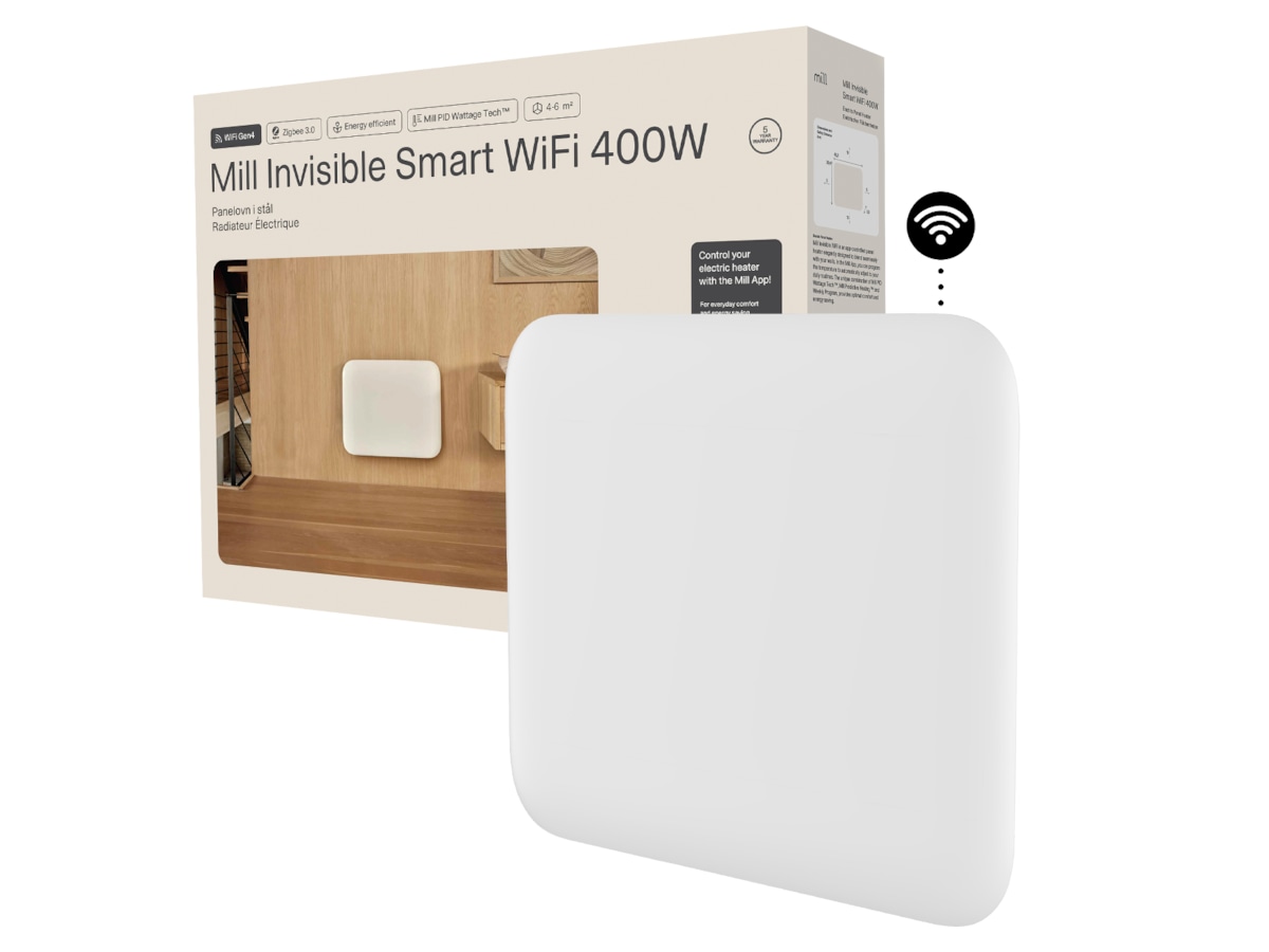 Mill Invisible Smart WiFi Gen 4 panelovn 400W Varmepaneler
