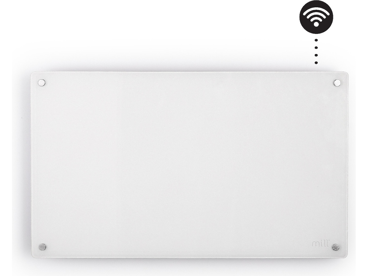 Mill Glass Smart WiFi Gen 4 700W (hvid) Varmepaneler