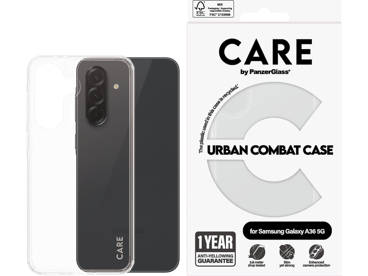 PanzerGlass CARE Galaxy A36 5G Urban Combat deksel (gennemsigtig) Mobilcover