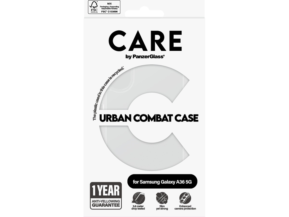 PanzerGlass CARE Galaxy A36 5G Urban Combat deksel (gennemsigtig) Mobilcover