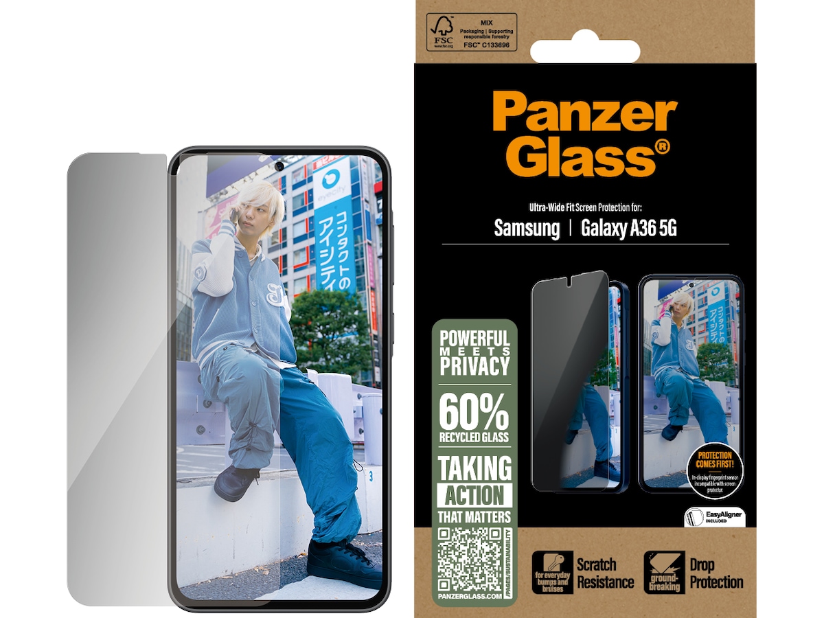 PanzerGlass Galaxy A36 5G Privacy skærmbeskytter Skærmbeskyttelse mobiltelefon