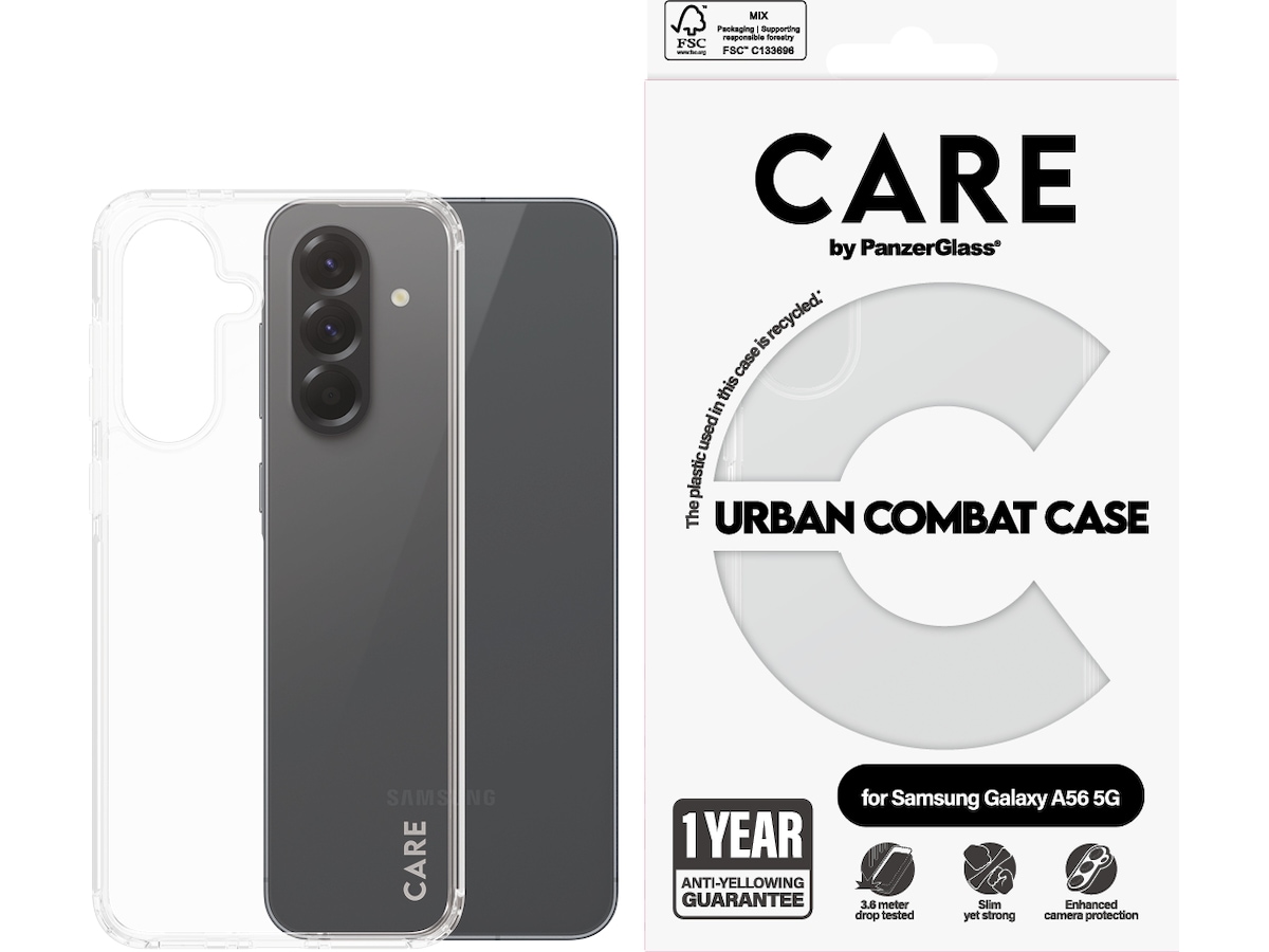 PanzerGlass CARE Galaxy A56 5G Urban Combat deksel (gennemsigtig) Mobilcover