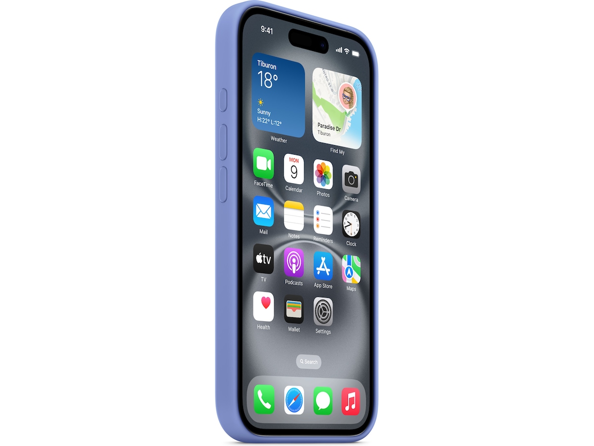Apple iPhone 16 Silikone cover (blåviolet) Mobilcover