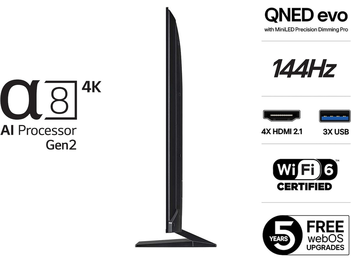 LG 55" QNED93 AI 4K QNED Smart TV (2025) 50 - 59 tommer TV