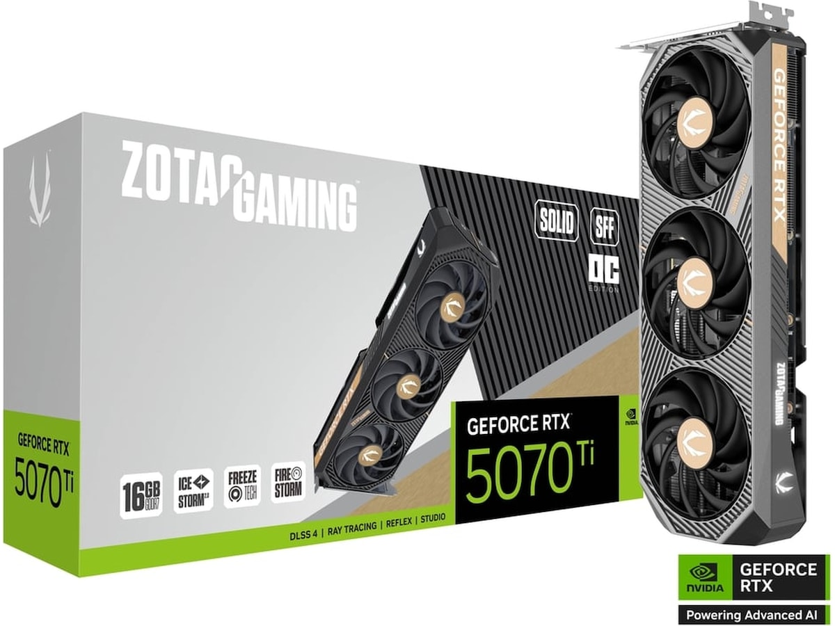Zotac Gaming GeForce RTX 5070 Ti SOLID SFF OC Grafikkort