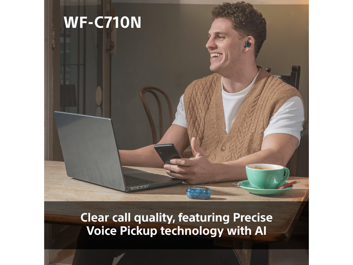 Sony WF-C710N Trådløse høretelefoner, Earbuds med mikrofon (blå) In-ear høretelefoner
