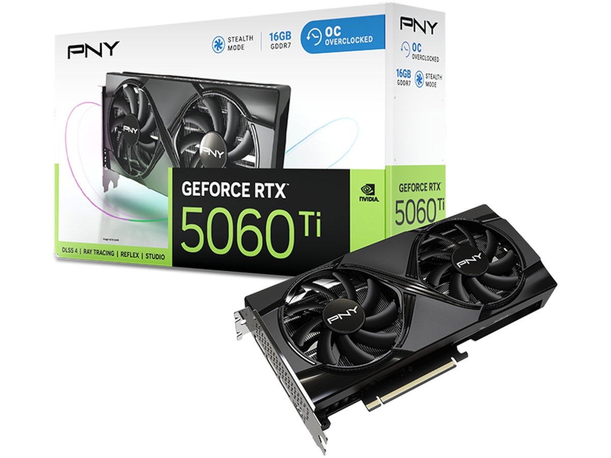PNY GeForce RTX 5060 Ti OC Dual Fan Grafikkort
