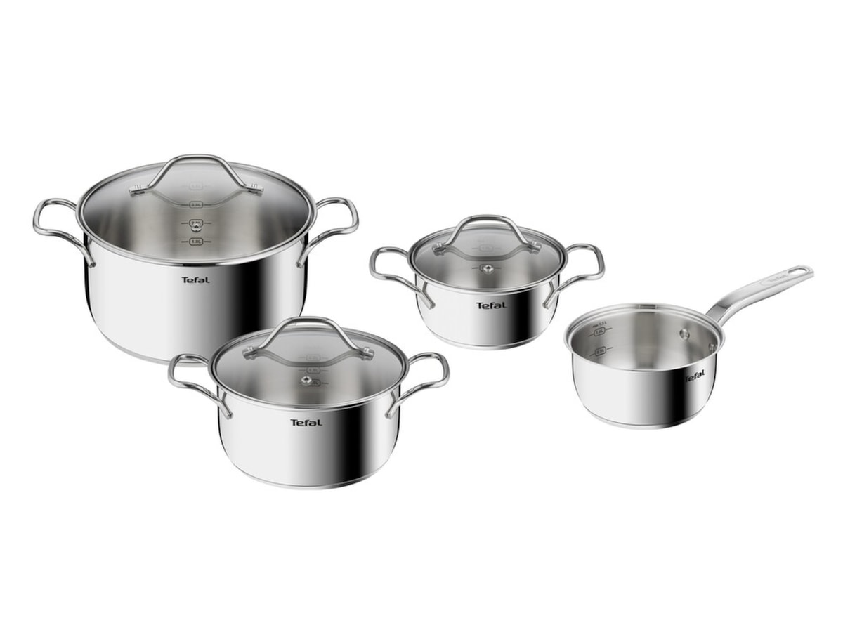 Tefal Intuition 7-delers grydesæt rustfrit stål B864S734 Tilbehør til komfurer, kogeplader og ovne