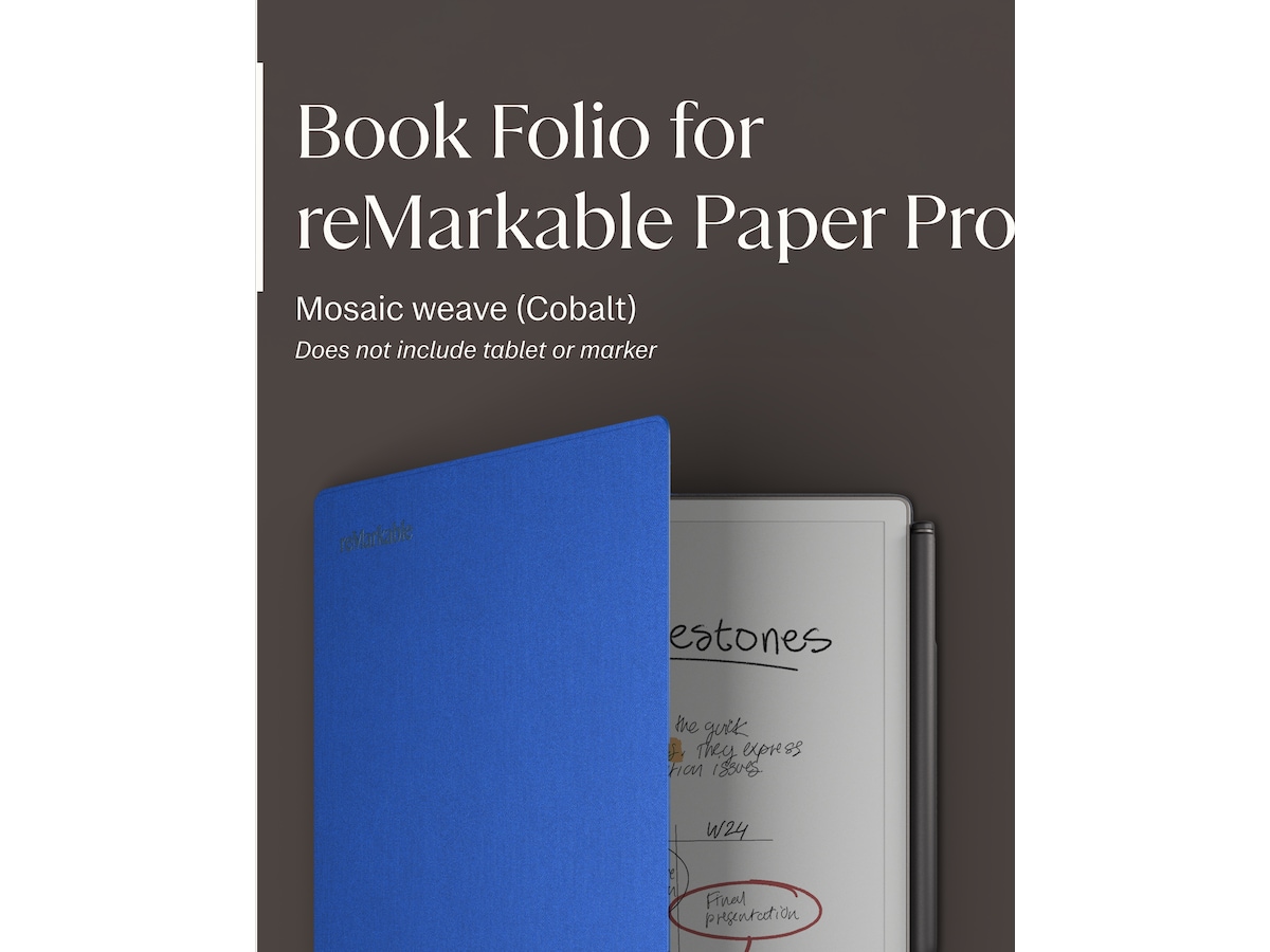 reMarkable Paper Pro Book Folio (kobolt) Tilbehør til digitale paper