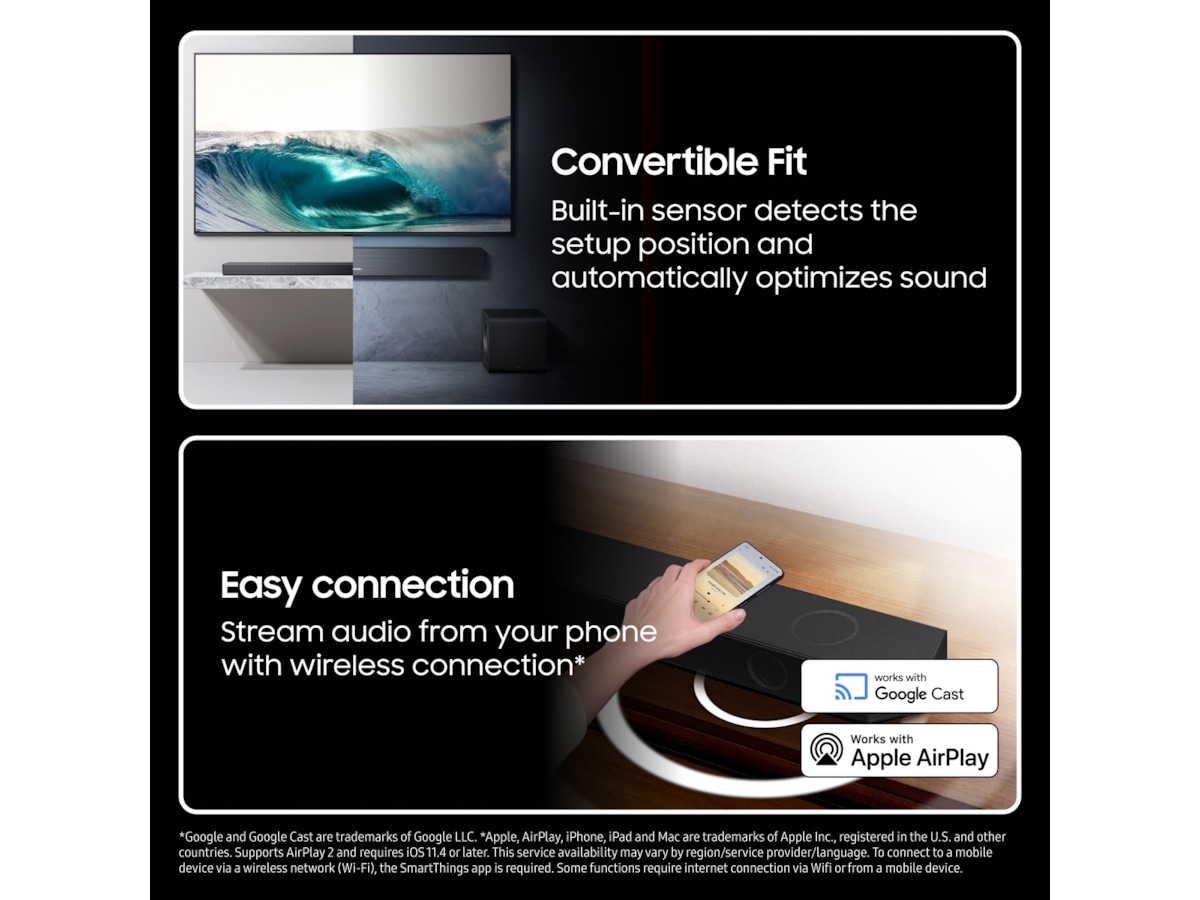 Samsung HW-QS710F soundbar med subwoofer (2025) Soundbars