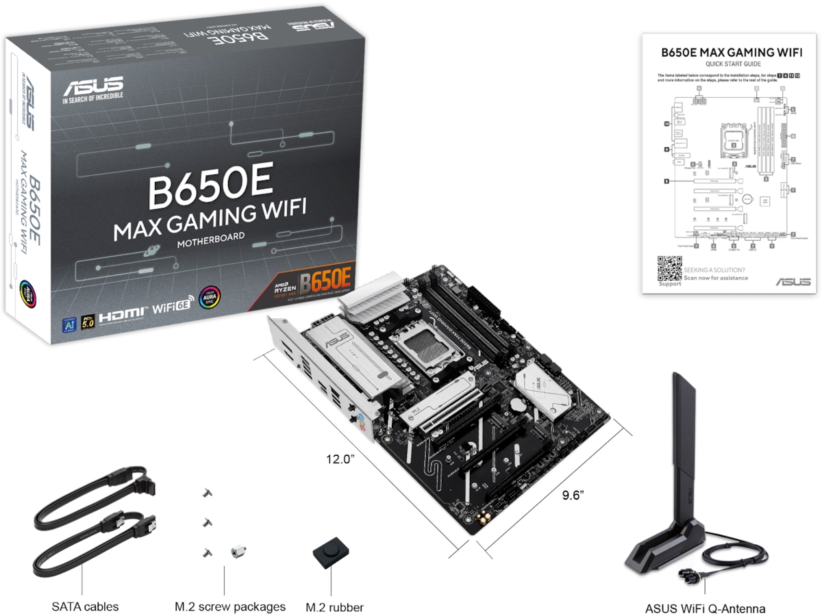Asus B650E MAX GAMING WIFI Bundkort AMD Socket