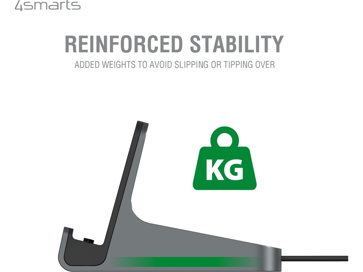 4smarts 60W USB-C opladningsstation (sort) Ladestation