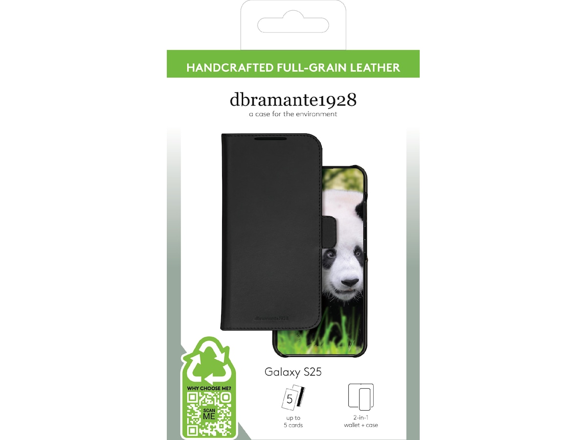 dbramante1928 Galaxy S25 Lynge 2-i-1 Pung Cover (sort) Mobilcover