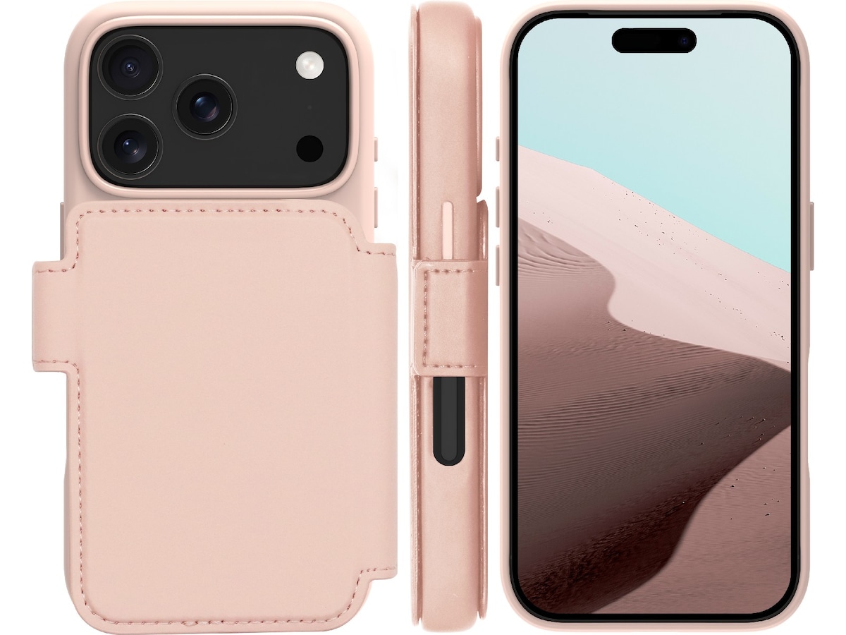 dbramante1928 iPhone 17 Pro Lynge 2-i-1 Wallet cover (pink sand) Mobilcover
