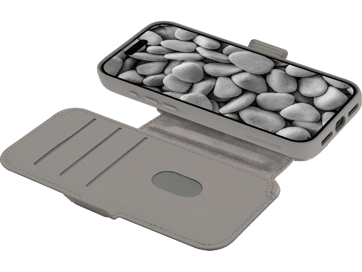 dbramante1928 iPhone 17 Pro Max Lynge 2-i-1 Wallet cover (river stone) Mobilcover