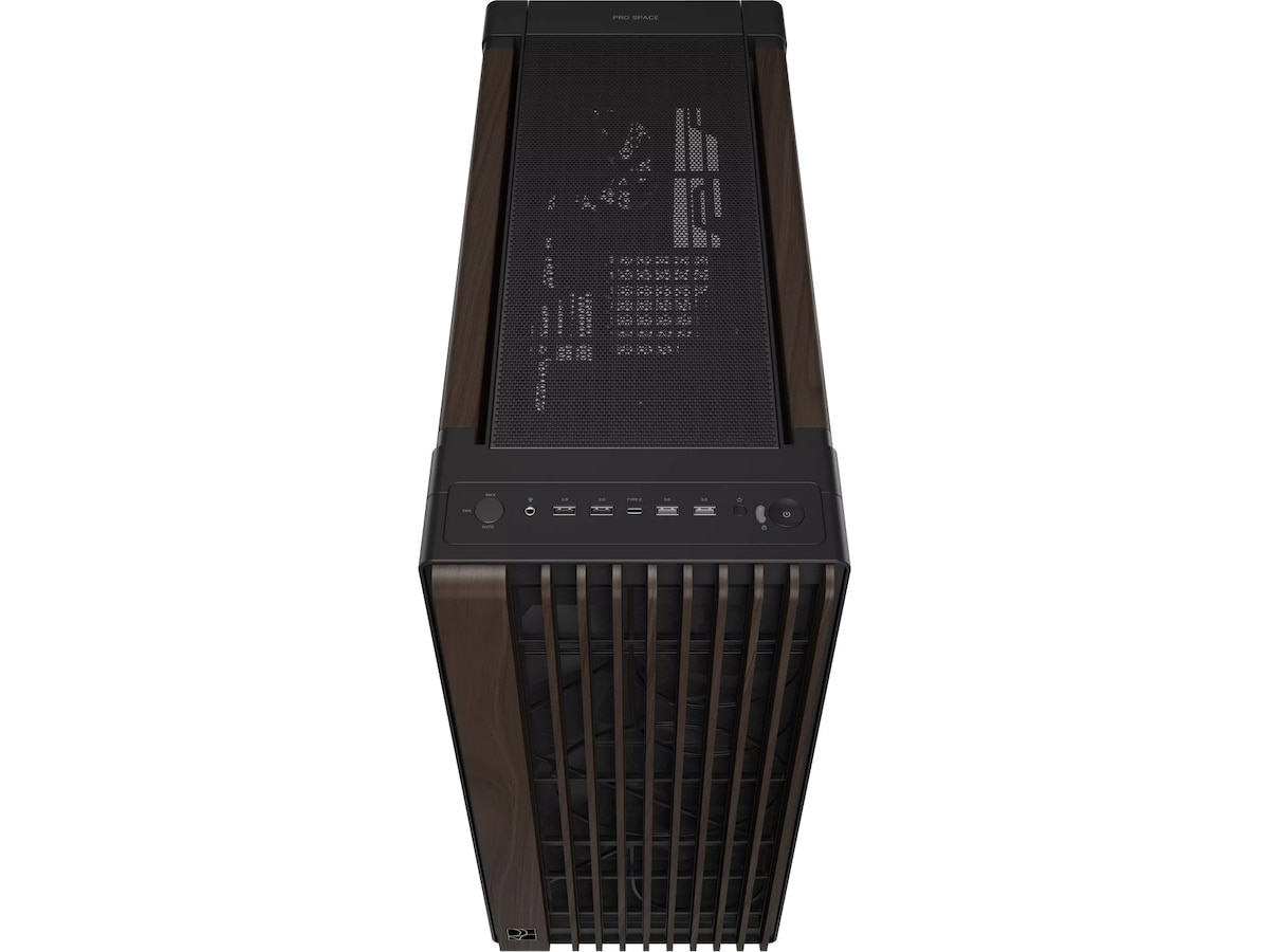Asus PA602 PROART Walnut Wood TG PWM Modern Mid Tower (sort) Mini/Micro/Nano tower