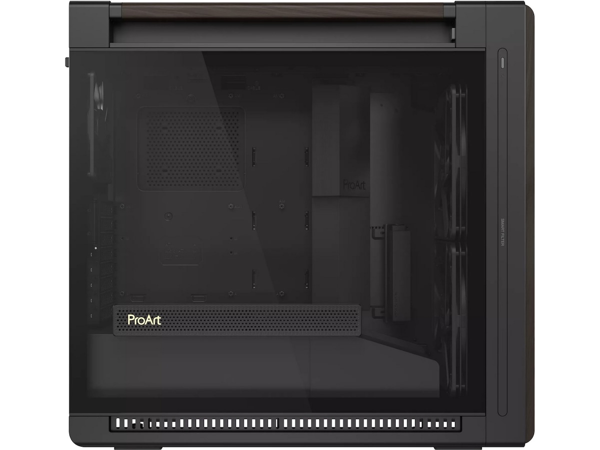 Asus PA602 PROART Walnut Wood TG PWM Modern Mid Tower (sort) Mini/Micro/Nano tower