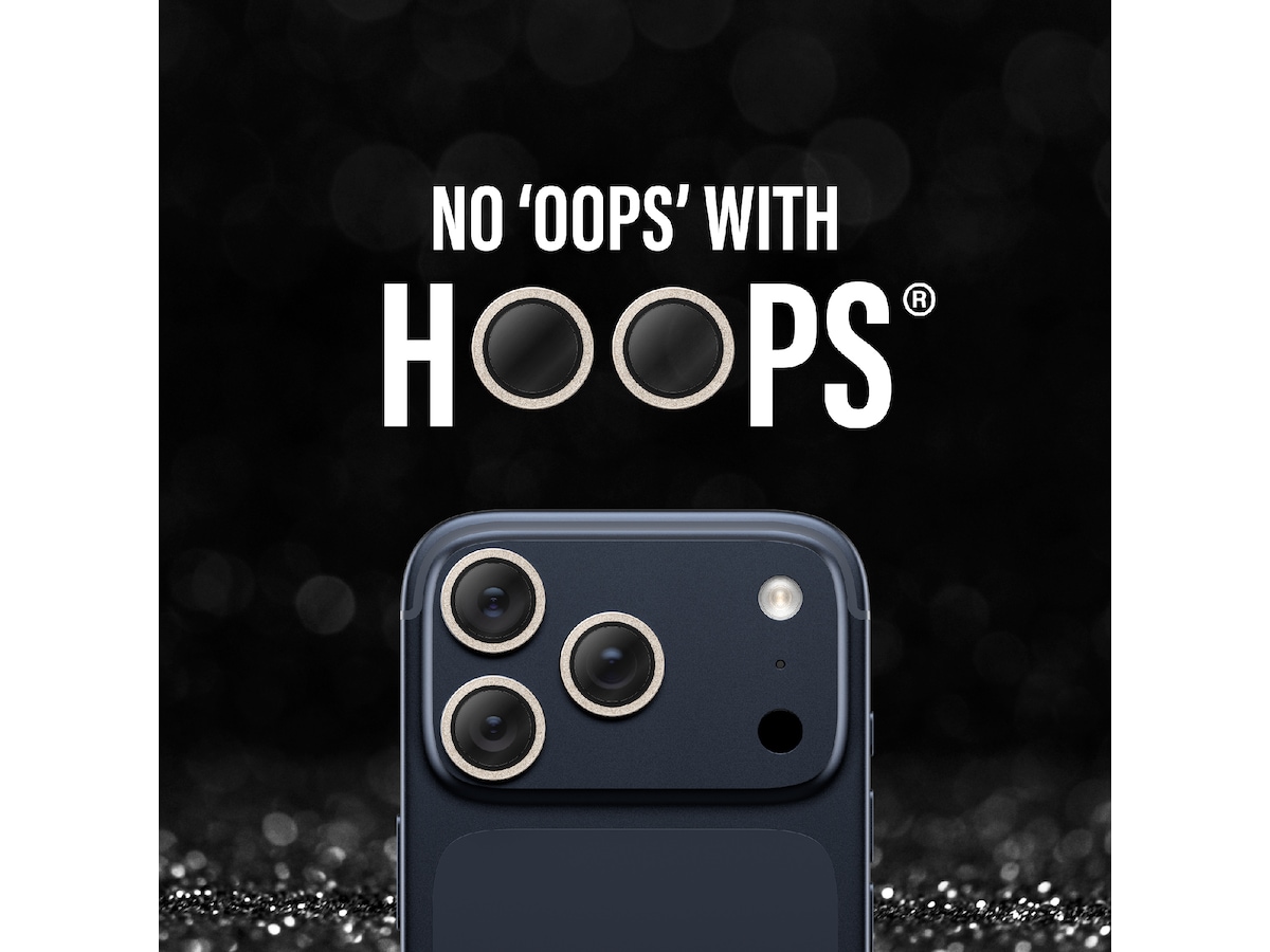 PanzerGlass iPhone 17 Pro / 17 Pro Max / 16 Pro / 16 Pro Max Hoops Linsebeskytter (glitter gold) Skærmbeskyttelse mobiltelefon