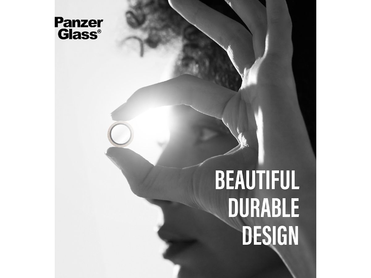 PanzerGlass iPhone 17 Pro / 17 Pro Max / 16 Pro / 16 Pro Max Hoops Linsebeskytter (glitter gold) Skærmbeskyttelse mobiltelefon