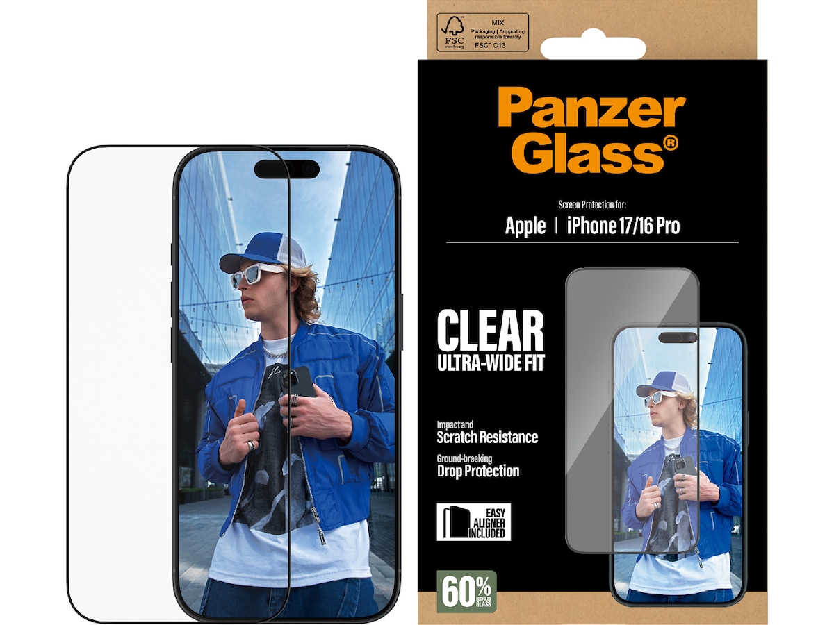 PanzerGlass iPhone 17 / 16 Pro Skærmbeskytter Skærmbeskyttelse mobiltelefon