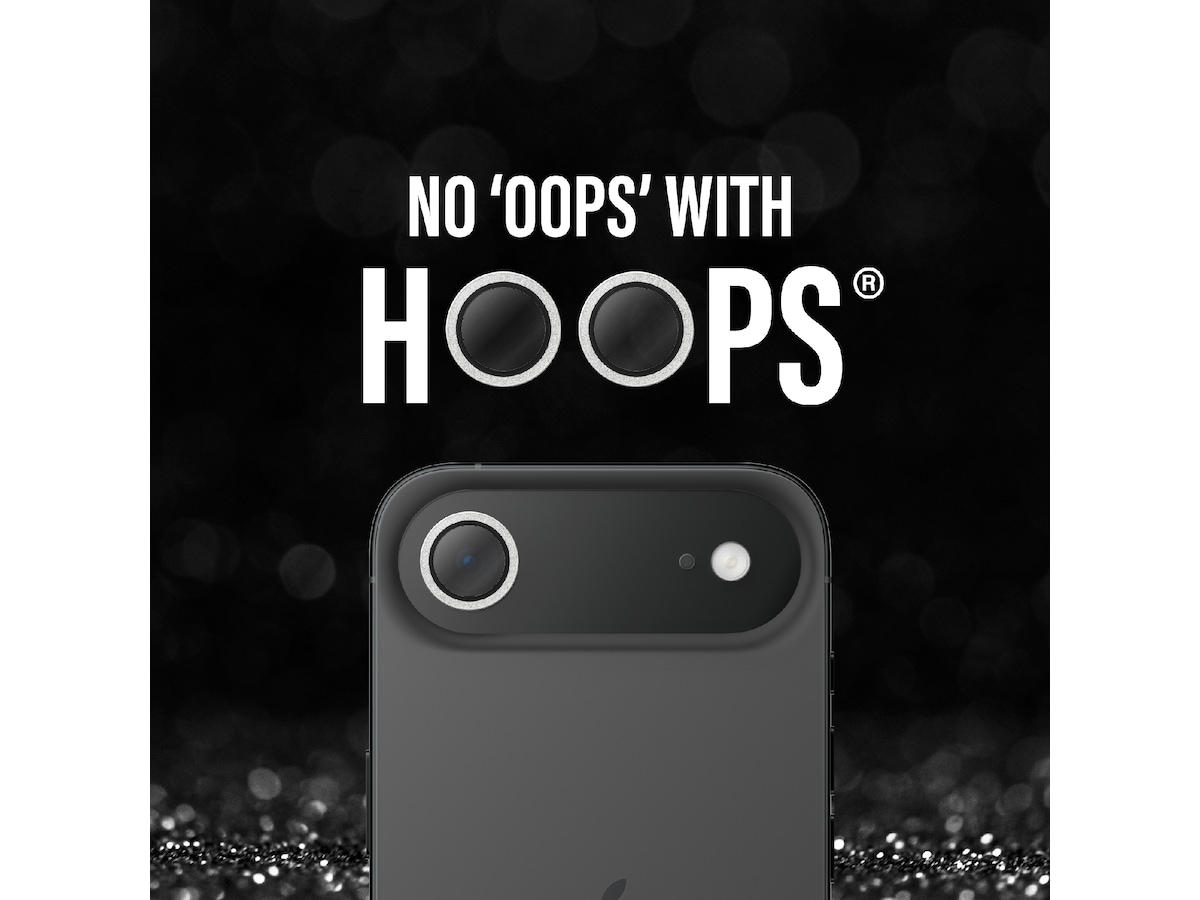 PanzerGlass iPhone Air Hoops Linsebeskytter (glitter silver) Skærmbeskyttelse mobiltelefon