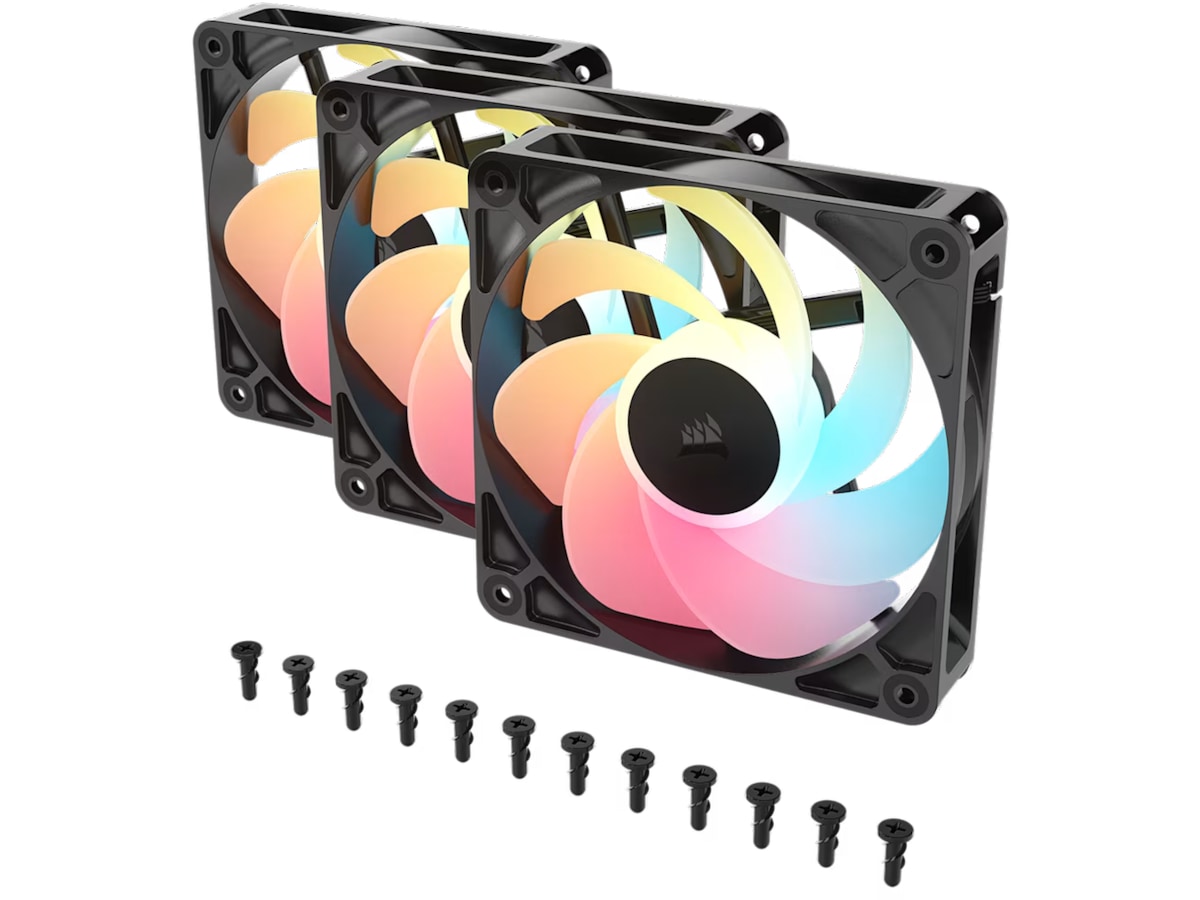 Corsair RS120-R ARGB PWM Reverse Ventilator 3pk (sort) Blæsere