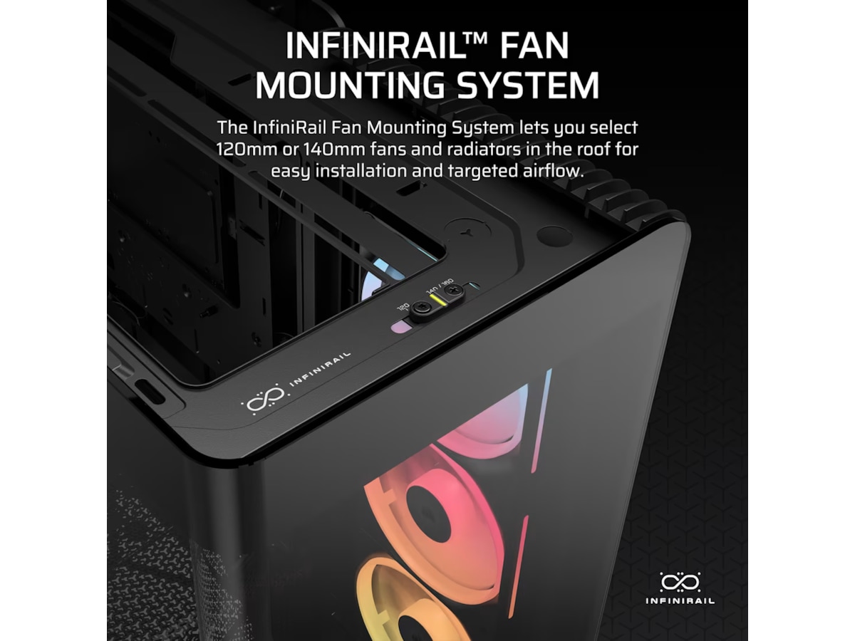 Corsair FRAME 4500X LX-R RGB Mid Tower (sort) Midi Tower