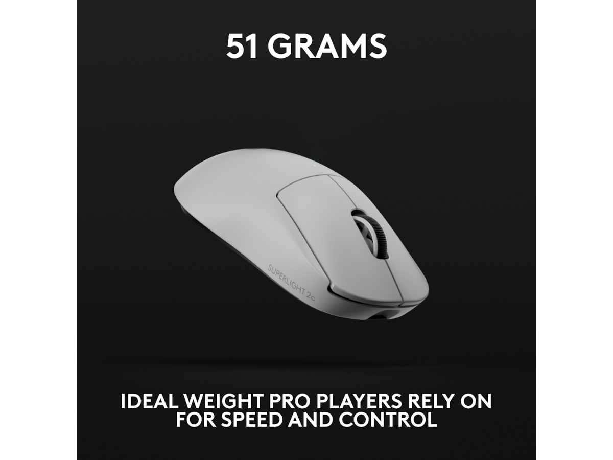 Logitech Pro X Superlight 2c trådløs gamingmus (hvid) Gamingmus