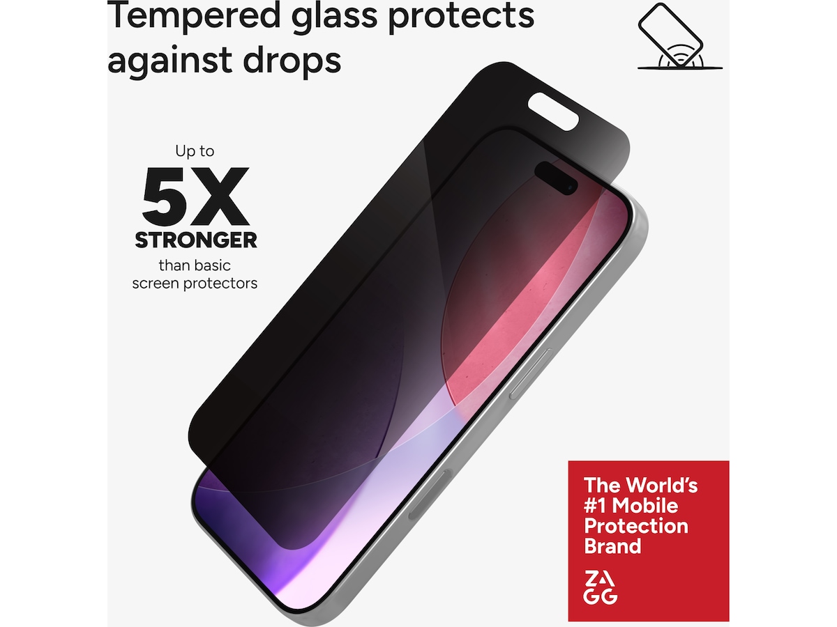 InvisibleShield Glass Elite  iPhone 17 Pro Privacy Skærmbeskytter Skærmbeskyttelse mobiltelefon