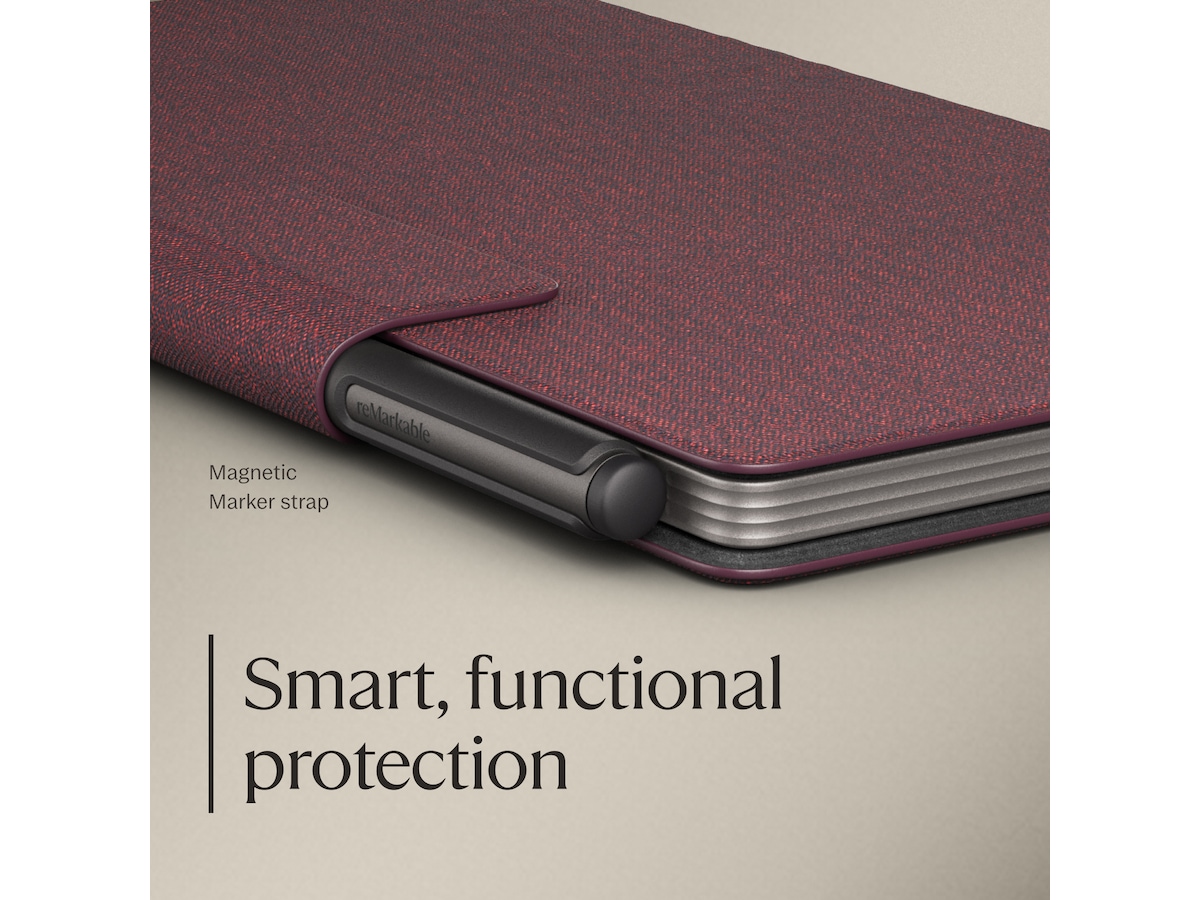 reMarkable Paper Pro Move Book Folio (burgunder) Tilbehør til digitale paper