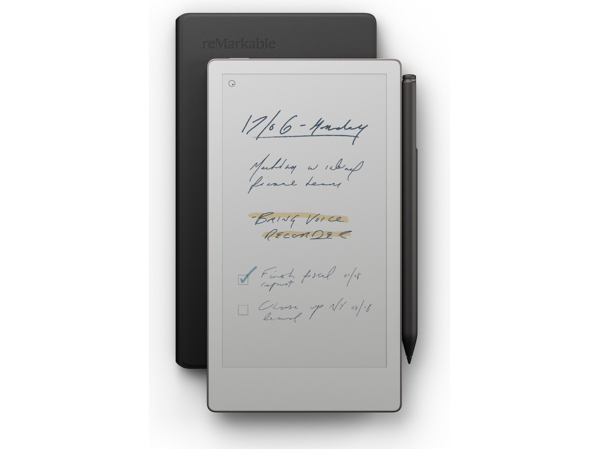 reMarkable Paper Pro 7.3" inkl. Marker Plus & Book Folio (sort skind) Digitale paper