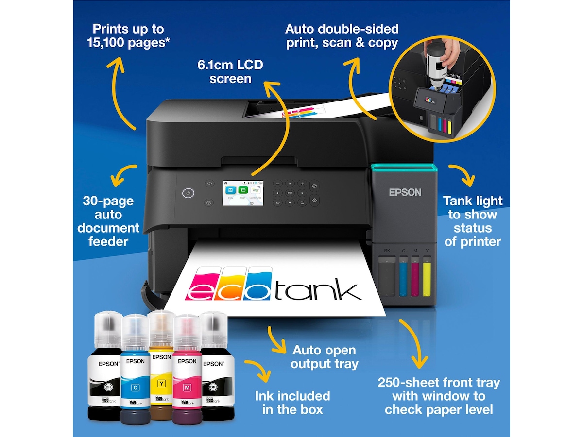 Epson EcoTank ET-3950 inkjetprinter Printere