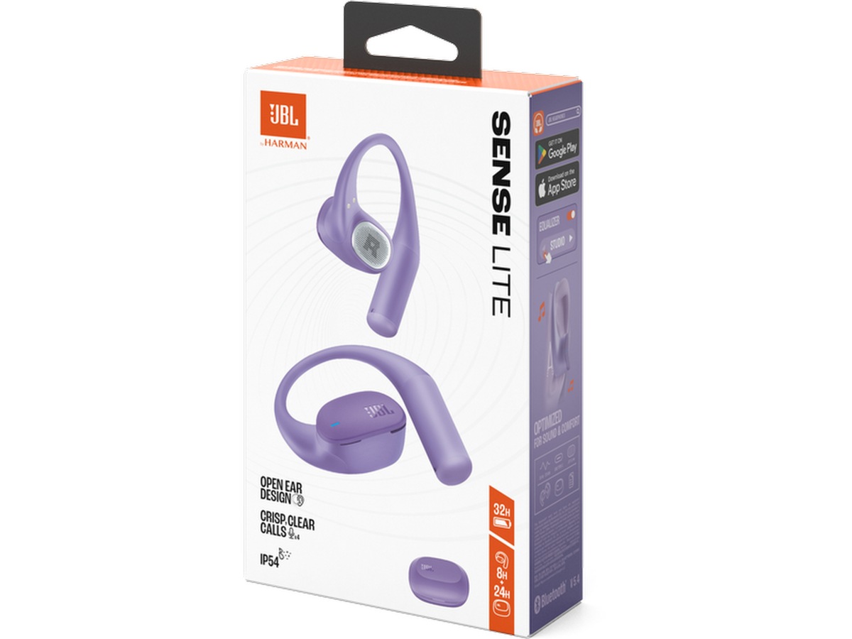 JBL Sense Lite trådløse øretelefoner, Open-Ear (lilla) In-ear høretelefoner