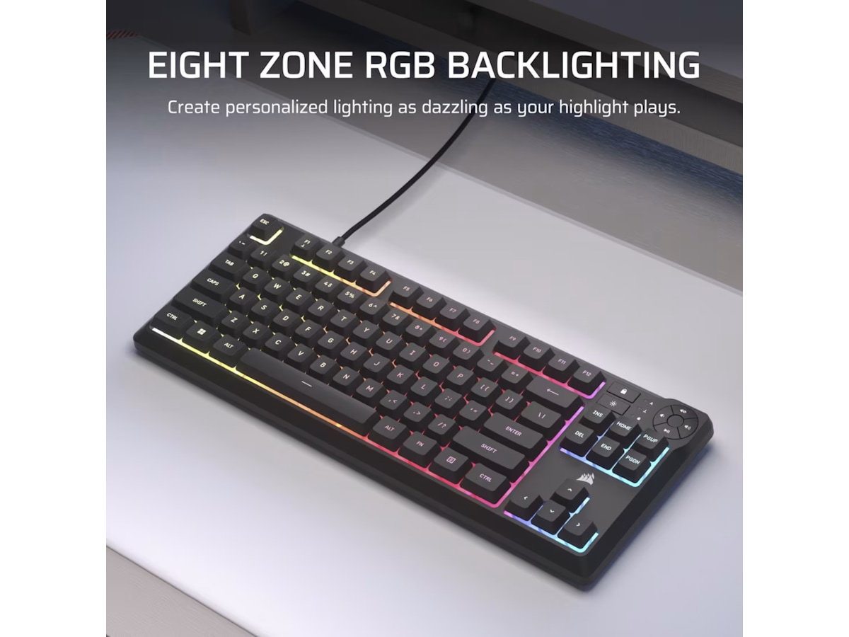 Corsair K55 CORE TKL RGB Gamingtastatur (sort) Gamingkeyboard