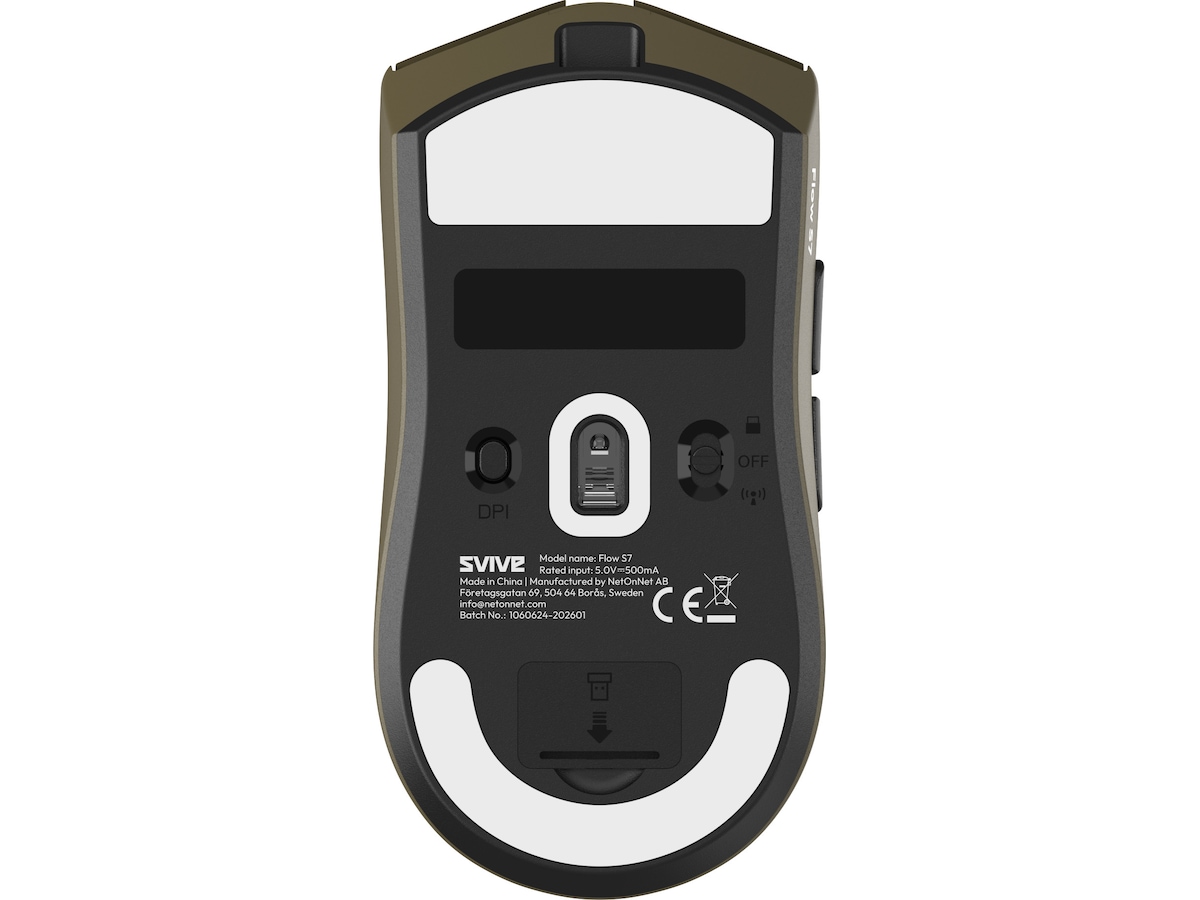 Svive Flow S7 Ultra Light Trådløs Gamingmus (statsgrøn) Gamingmus