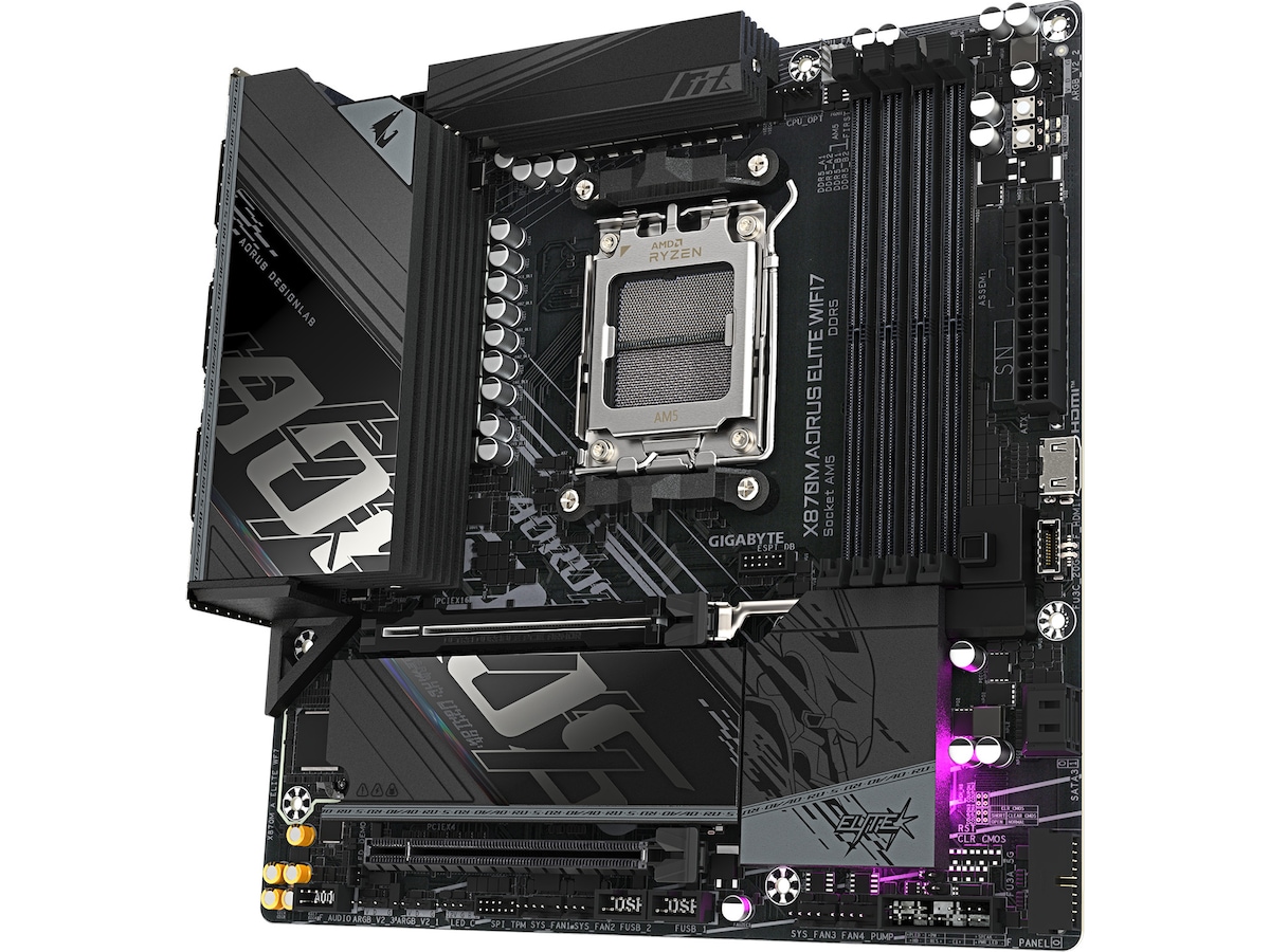 Gigabyte X870M AORUS ELITE WIFI7 Bundkort AMD Socket
