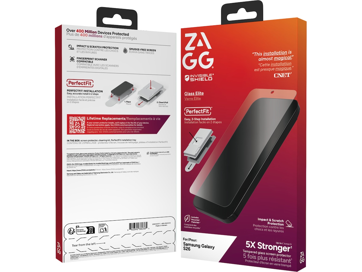 Zagg InvisibleShield Glass Elite Galaxy S26 Skærmbeskyttelse mobiltelefon