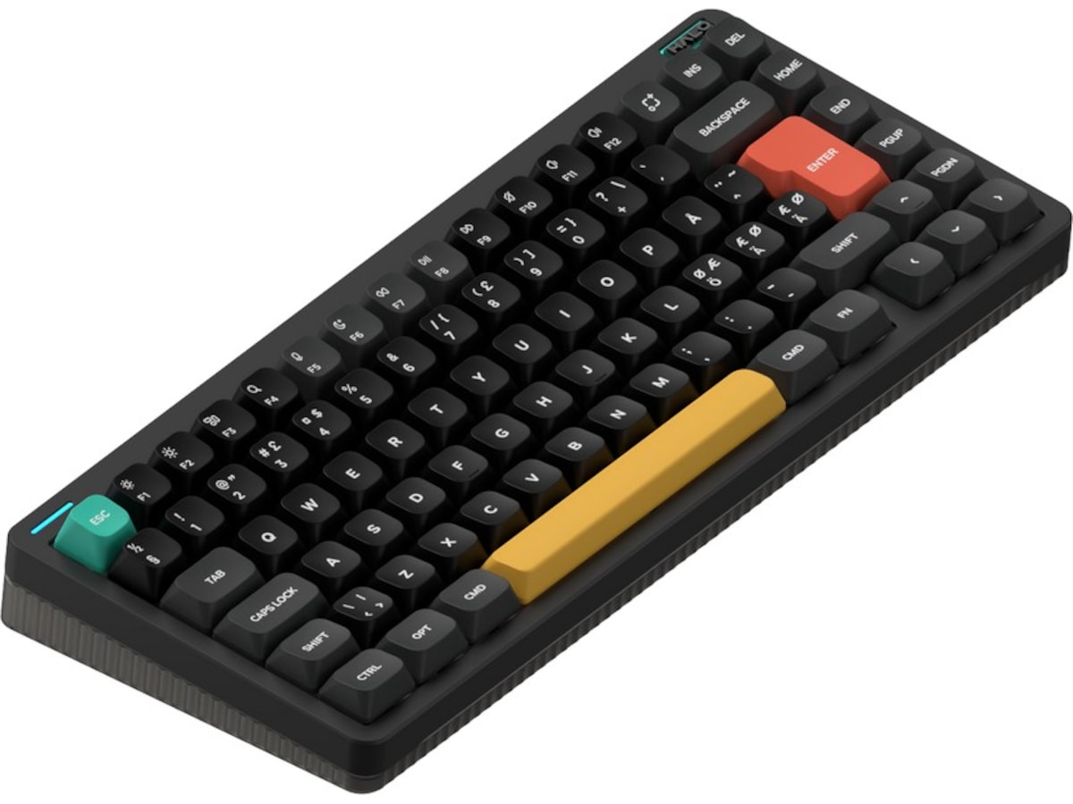 NuPhy Halo75 V2 trådløst gaming tastatur (Obsidian black/Raspberry) Gamingkeyboard