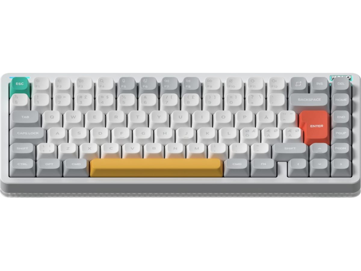 NuPhy Halo75 V2 trådløst gaming tastatur (Ionic white/lemon) Gamingkeyboard