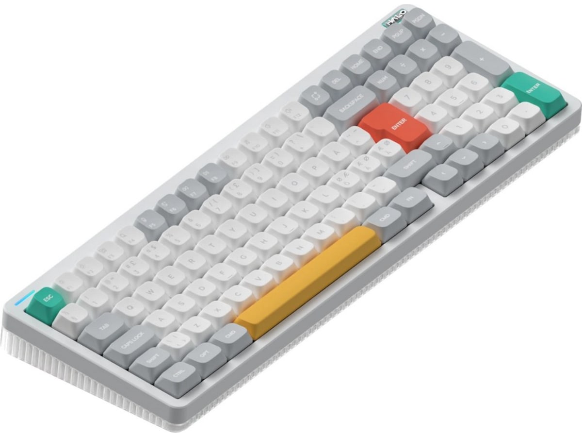 NuPhy Halo96 V2 trådløst gaming tastatur (Ionic White/lemon switches) Gamingkeyboard