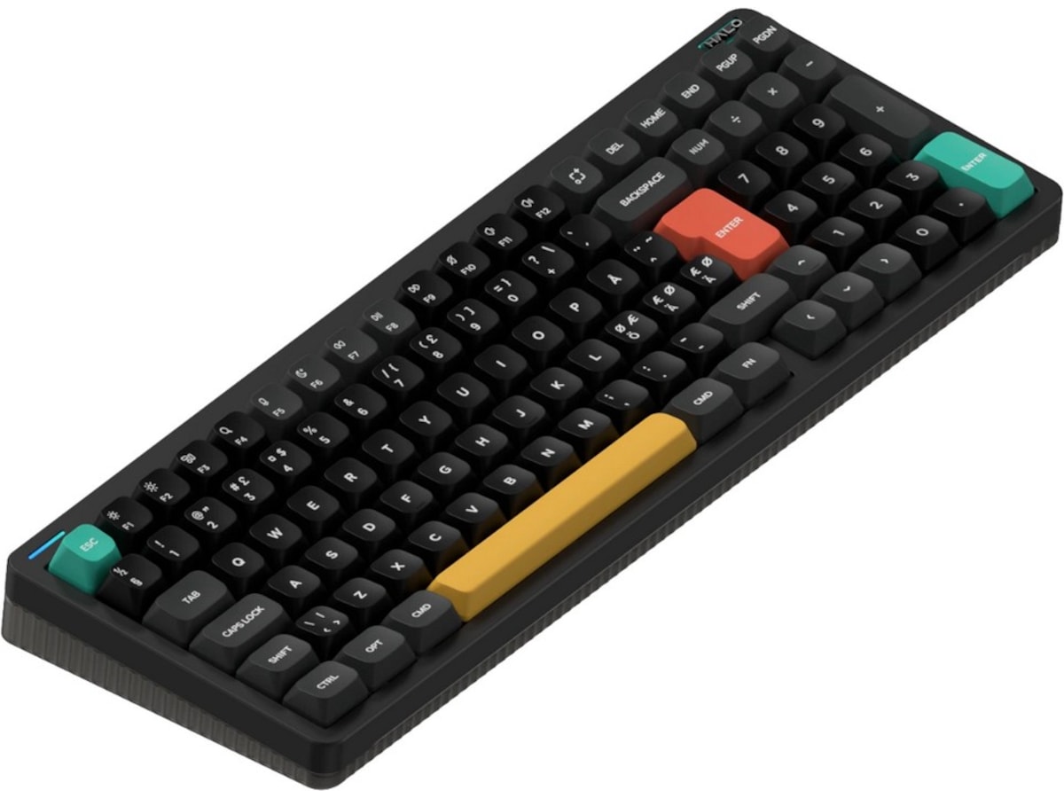 NuPhy Halo96 V2 trådløst gaming tastatur (Obsidian black/Raspberry) Gamingkeyboard