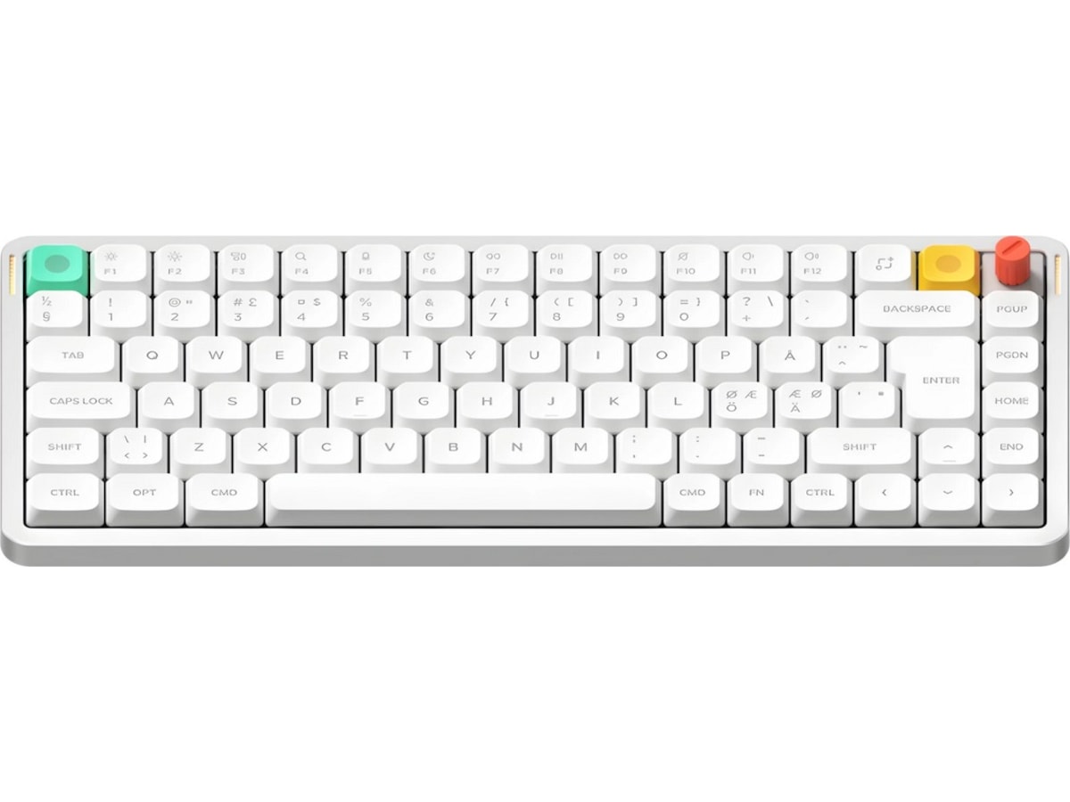 NuPhy Air75 V3 trådløst gaming tastatur (nova white / red nano) Gamingkeyboard