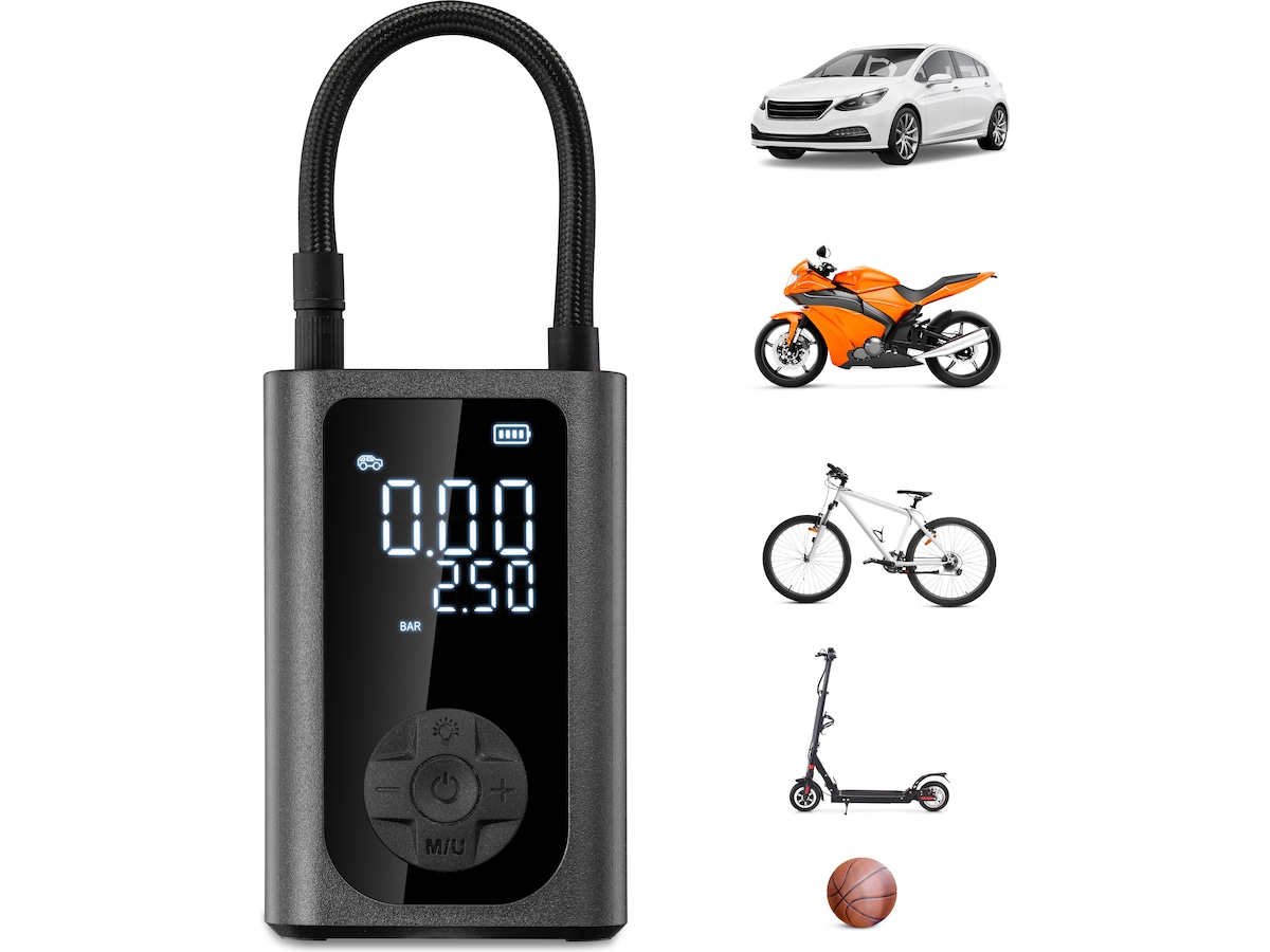 Bærbar Luftkompressor 10 Bar 2000mAh Batteri Generelle batterier
