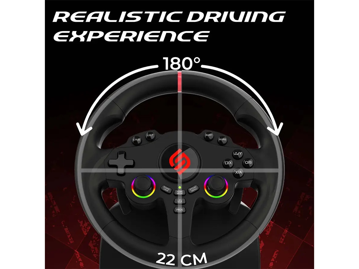 Subsonic 220 RS Multi Racingrat med Pedaler Rat og pedaler