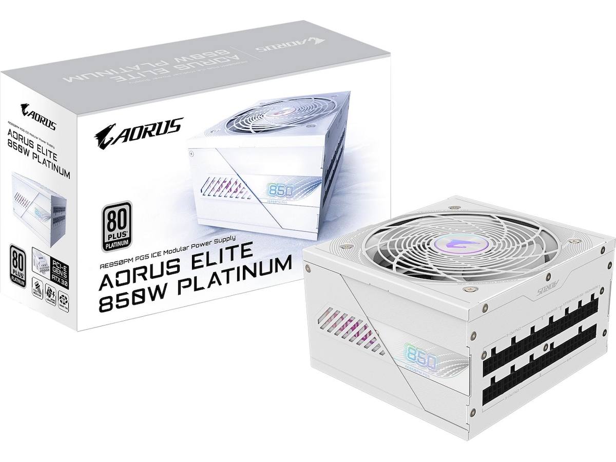 Gigabyte AORUS ELITE P850W ICE PSU (hvid) Strømforsyninger