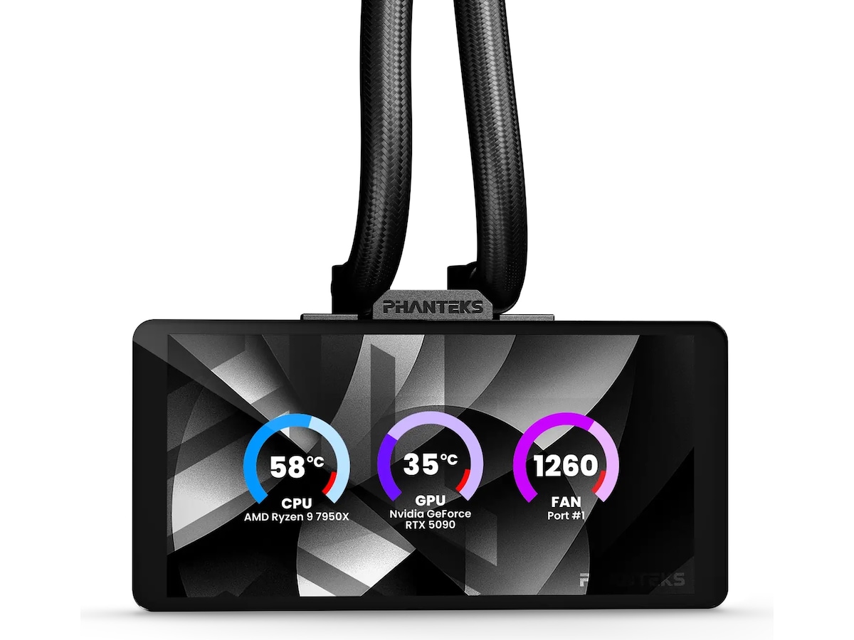 Phanteks Glacier One 36025 LCD Køler (sort) CPU - Vandkøling