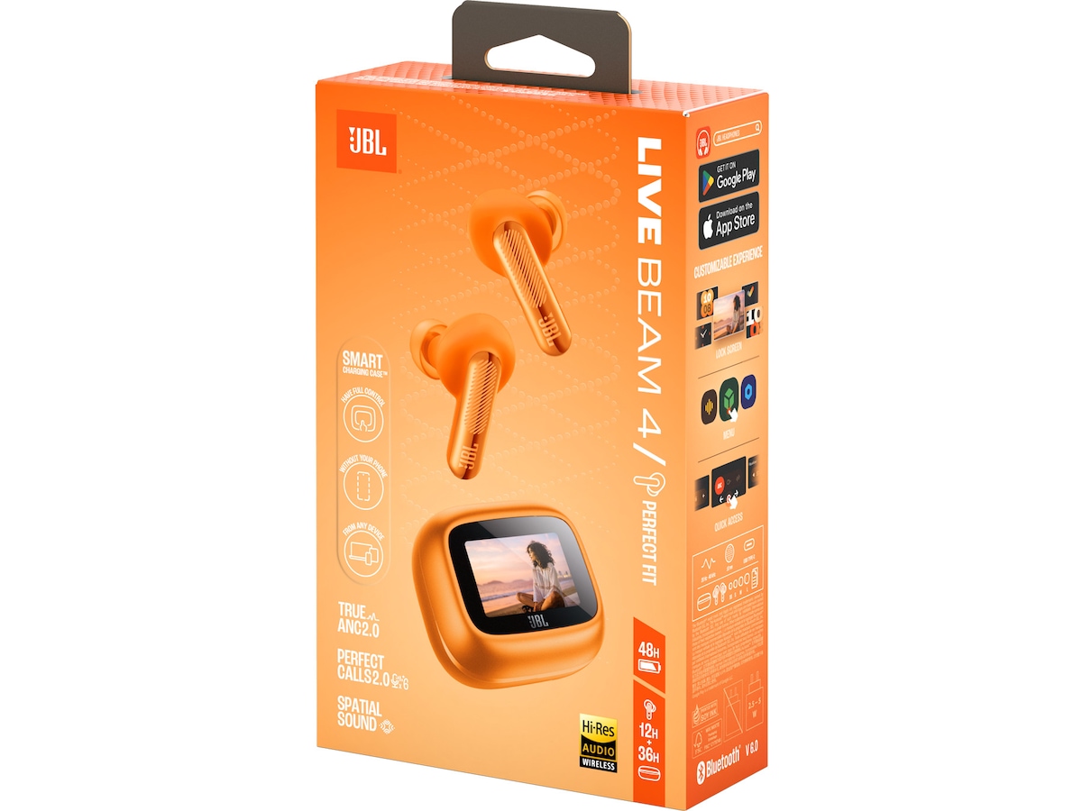 JBL Live Beam 4 trådløse ørepropper (orange) In-ear høretelefoner