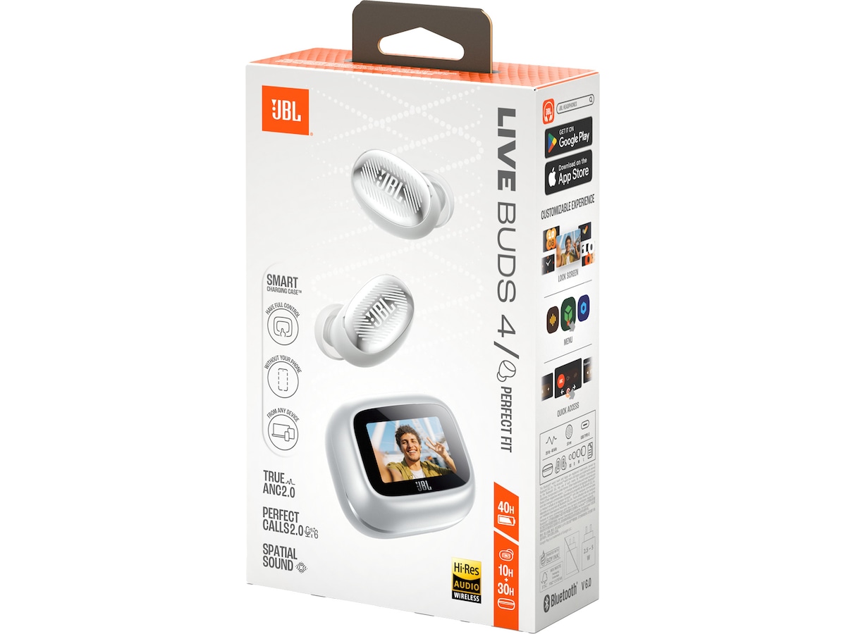 JBL LIVE BUDS 4 trådløse ørepropper (sølv) In-ear høretelefoner